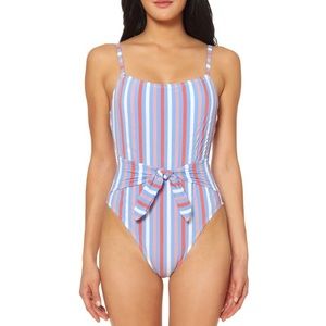 Jessica Simpson Miami Stripe One-Piece Swimsuit